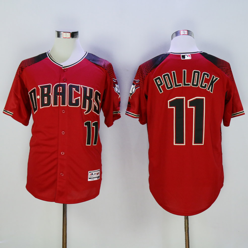 Men Arizona Diamondback #11 Pollock Red MLB Jerseys